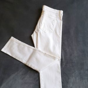 H&M white skinny ankle jeans